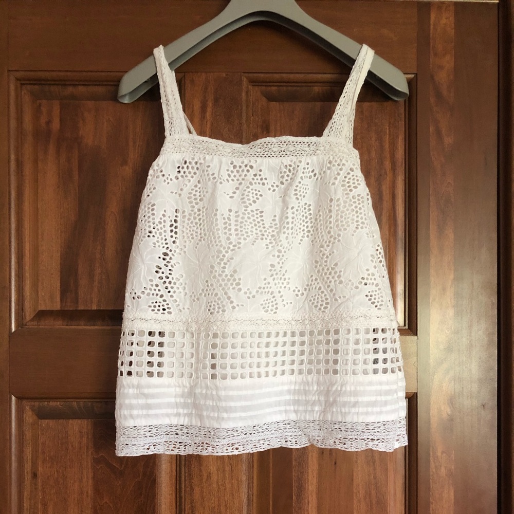 All Saints laser cut blouse